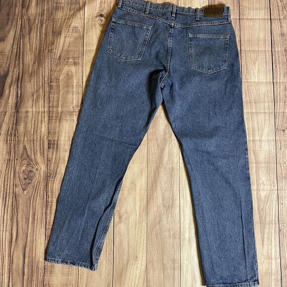 Magellan Outdoors 38x34 Blue Jeans Medium Wash Classic Heavy Denim Work Pants - Picture 3 of 11